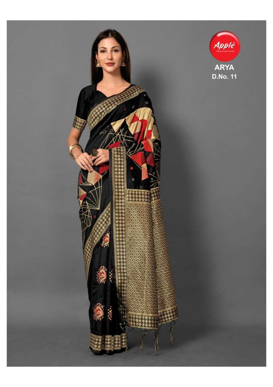 apple sarees arya dno 03 cotton silk saree