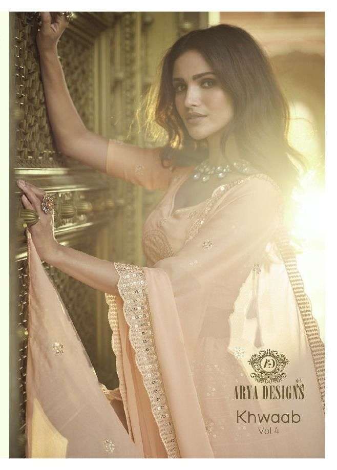 arya khwaab vol 4 series 7701-7708 georgette lehenga 