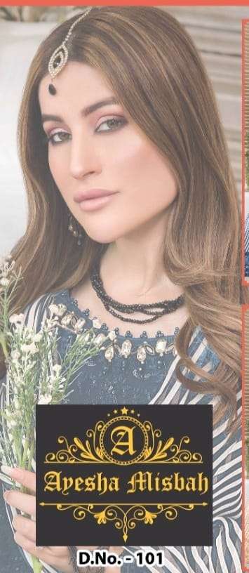 AYESHA MISBAH DNO 101 DESIGNER FAUX GEORGETTE SUIT 