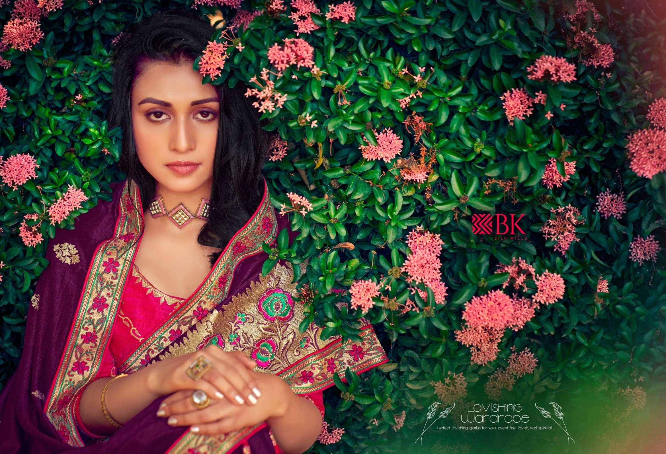 BK SILK MILLS 24 CARAT 11122 DESIGNER SAREE CATALOG AT BEST RATES
