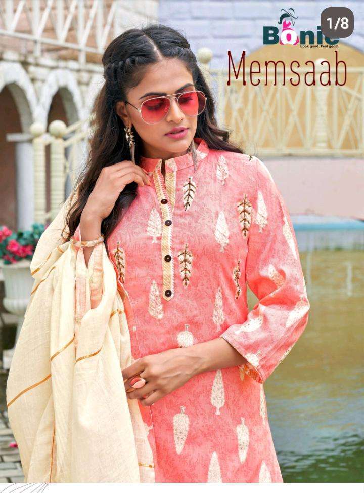 bonie mamsahab series 4001-4006 rayon handwork readymade suit