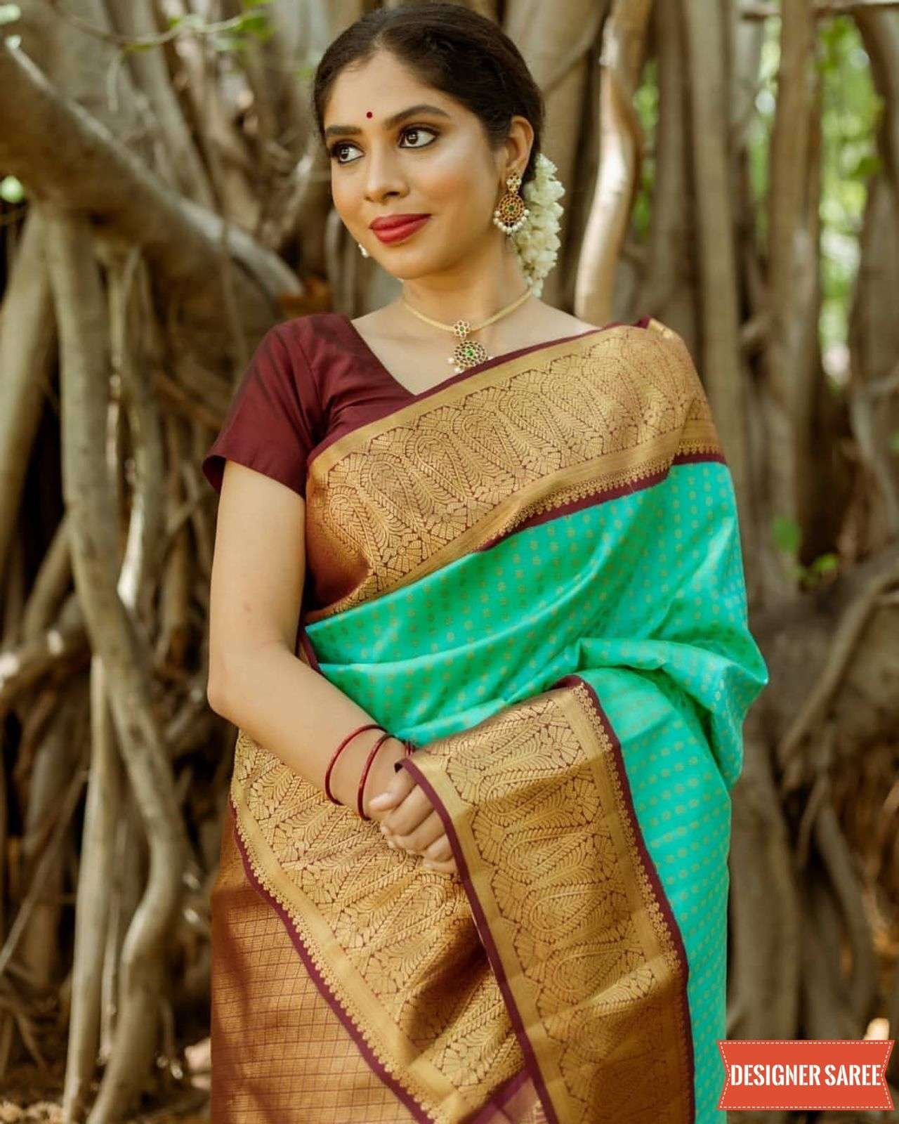 BT --02 DESIGNER SOFT LICHI SILK SAREE 