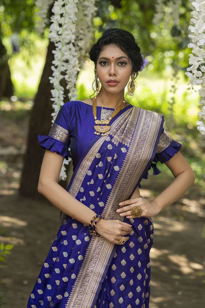 BT -10 DESIGNER SOFT BANARASI KATAN SILK SAREE 