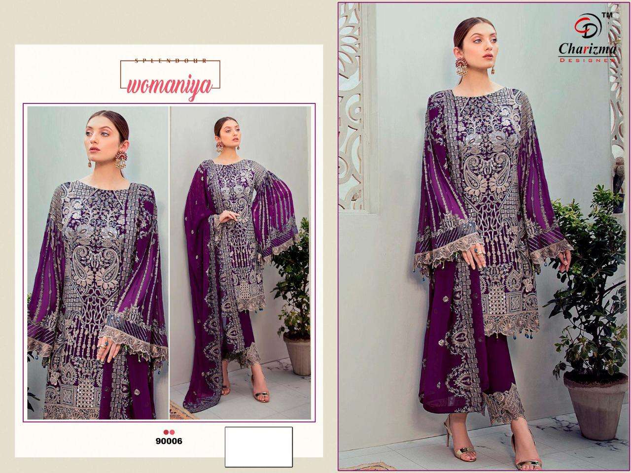 CHARIZMA DESIGNER WOMANIYA 90006 DESIGNER FAUX GEORGETTE SUIT 