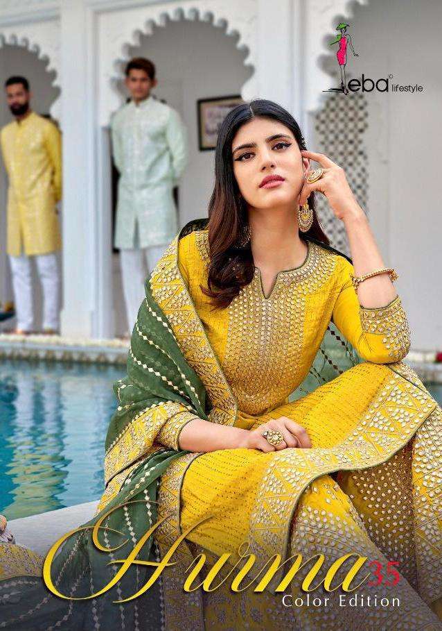 eba lifestyle hurma vol 35 series 1315 georgette embroidery suit 
