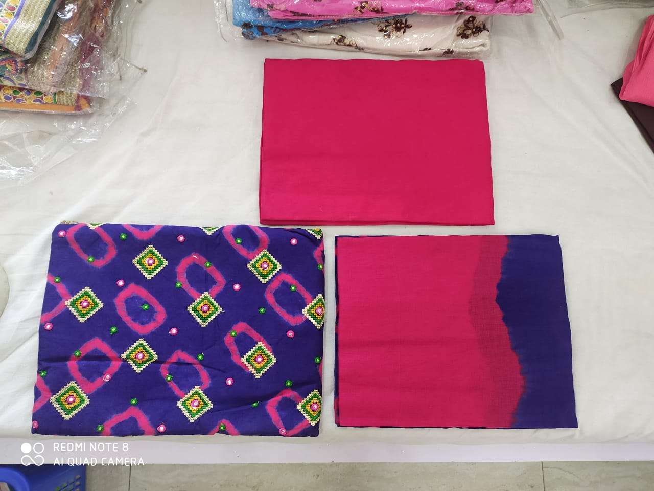 Fancy Work Suit-9 Cotton Print with Fancy Unn Work suit