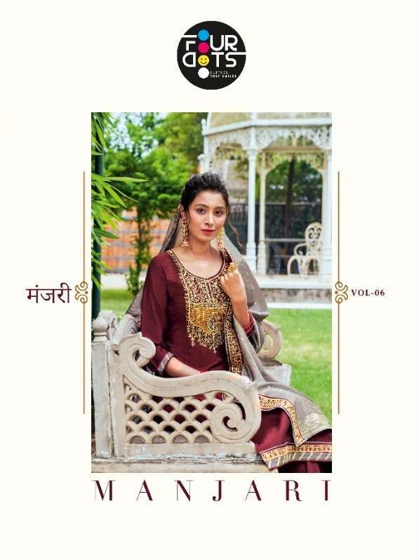 fourdots manjari vol 6 series 0521-0524 prampara silk suit 