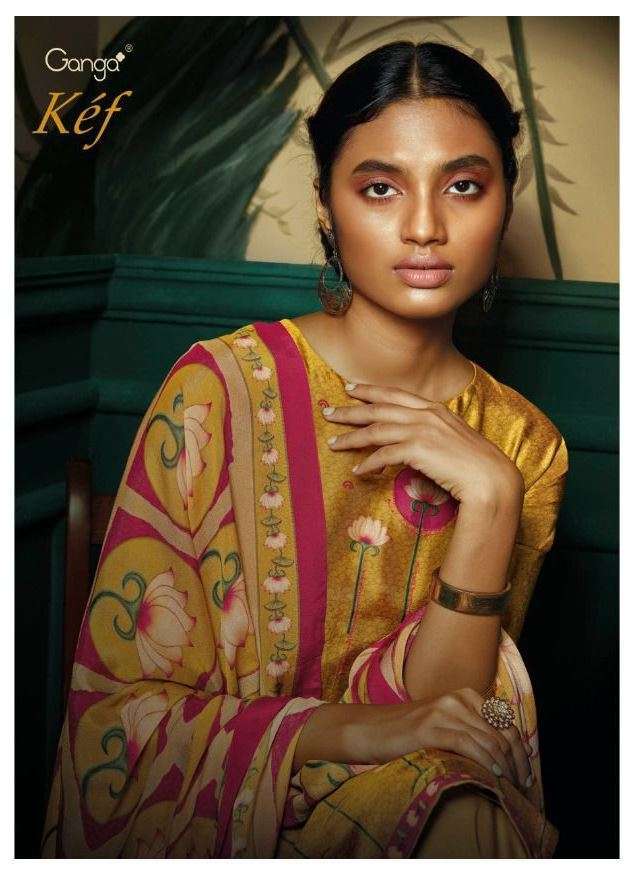 ganga kef pure bemberg russian silk printed salwar kameez 