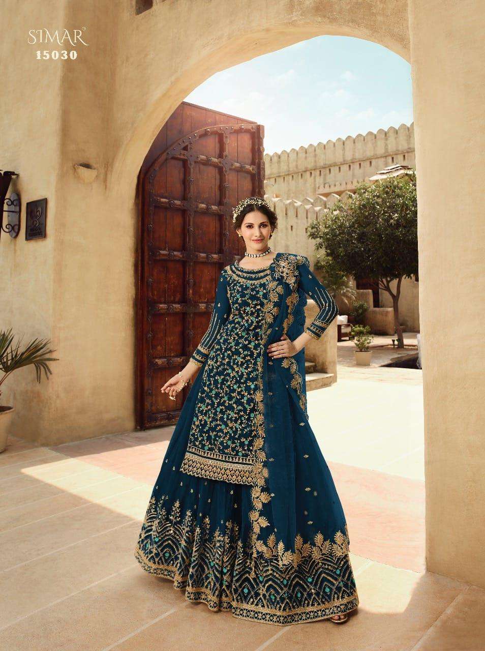GLOSSY COLOUR PLUS DESIGNER NET SUIT 