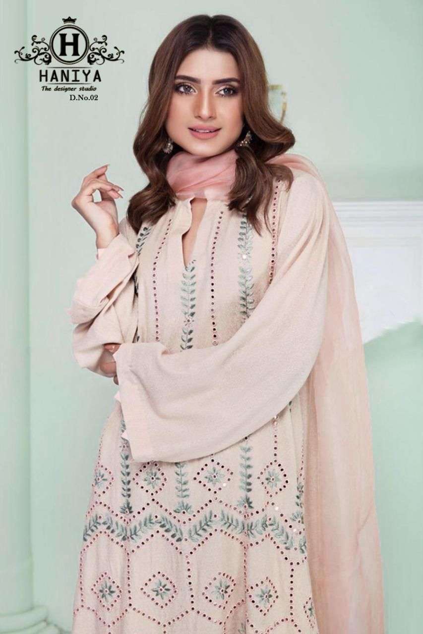 haniya studio d no 2 pure cotton satin suit