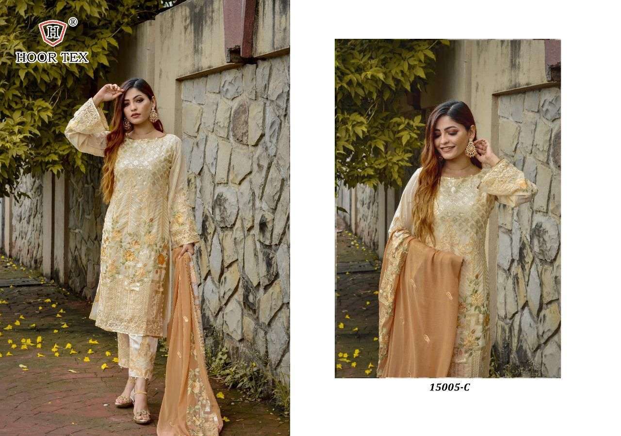 HOOR TEX 15505-C DESIGNER FAUX GEORGETTE SUIT 