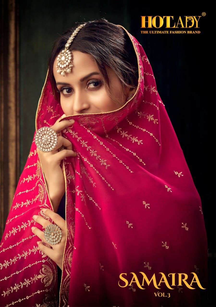 HOTLADY SAMAIRA-3 DESIGNER PURE GEORGETTE SUIT 