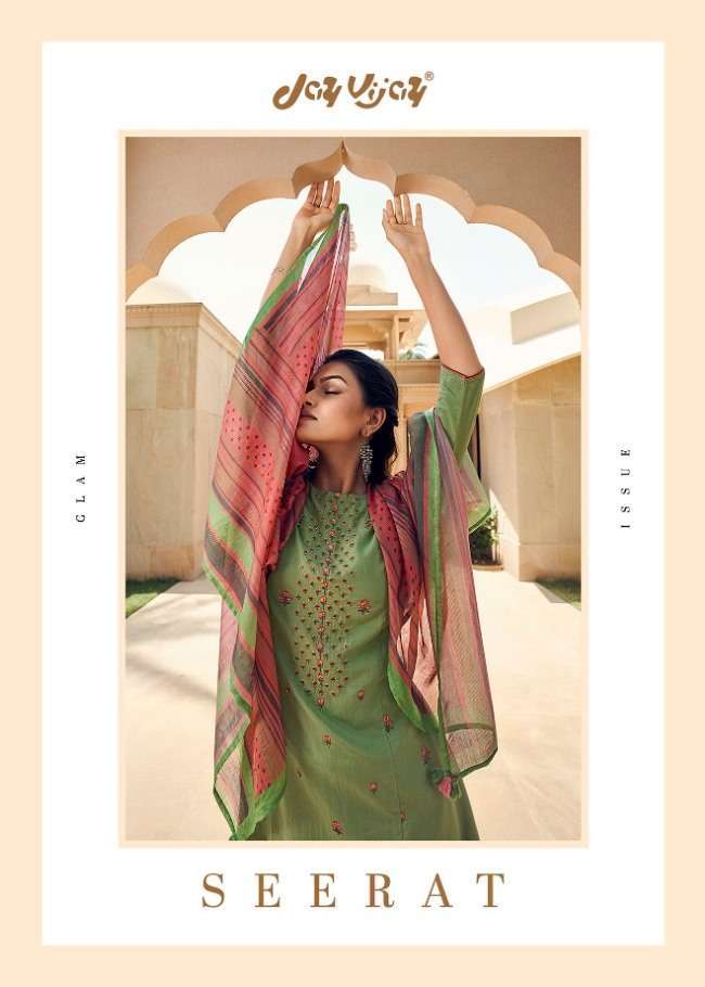jay vijay seerat series 6181-6190 pure moga silk suit