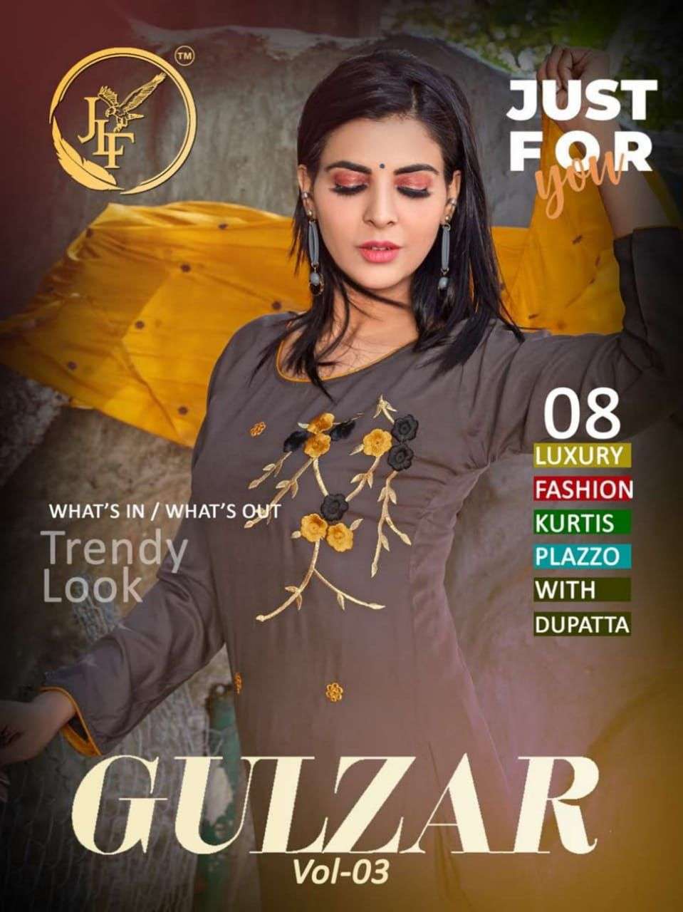 jlf gulzar vol-3 series 1001-1008 14 kg heavy rayon suit