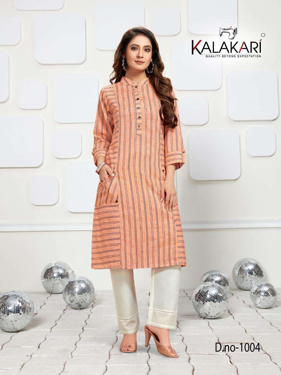 kalakari nx trendz vol 6 series 1001-1004 pure cotton kurti