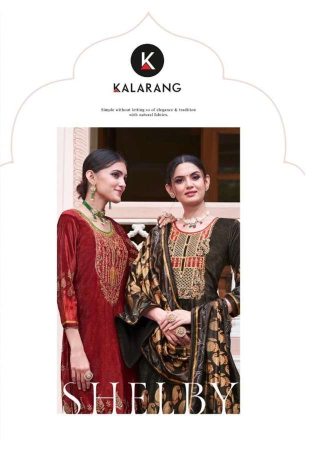 kalarang shelby series 3191-3194 Pure Velvet Digital Print suit