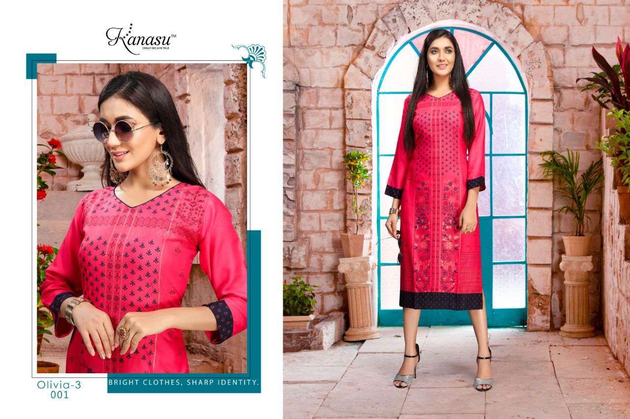 kanasu olivia vol 3 series 001-010 hevay rayon kurti