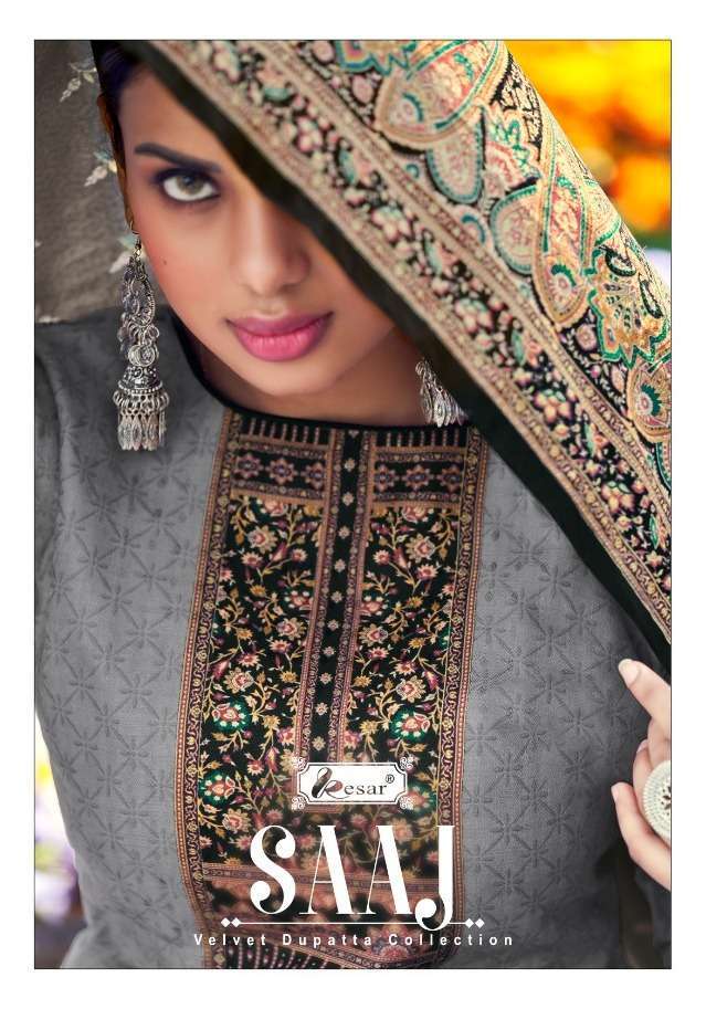 kesar saaj series 114001-114006 pure viscose pashmina suit 