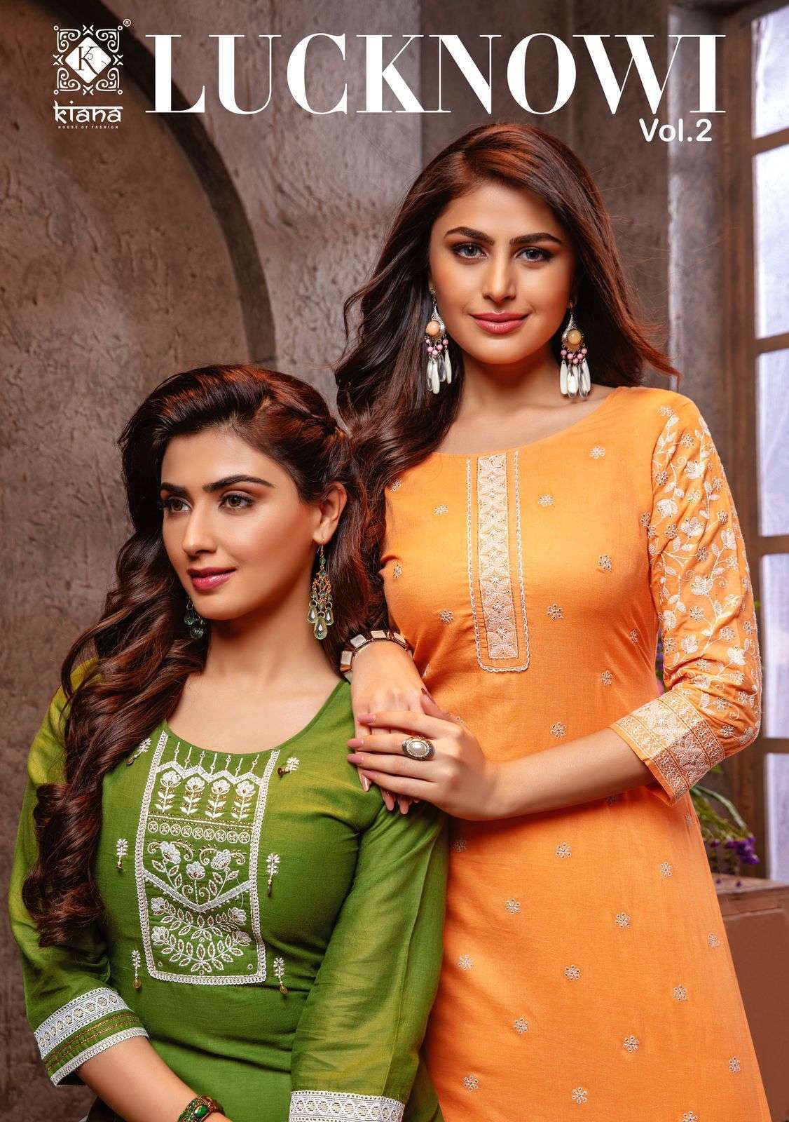 kiana lucknowi vol 2 series 201-208 Cotton heavy jacquard kurti
