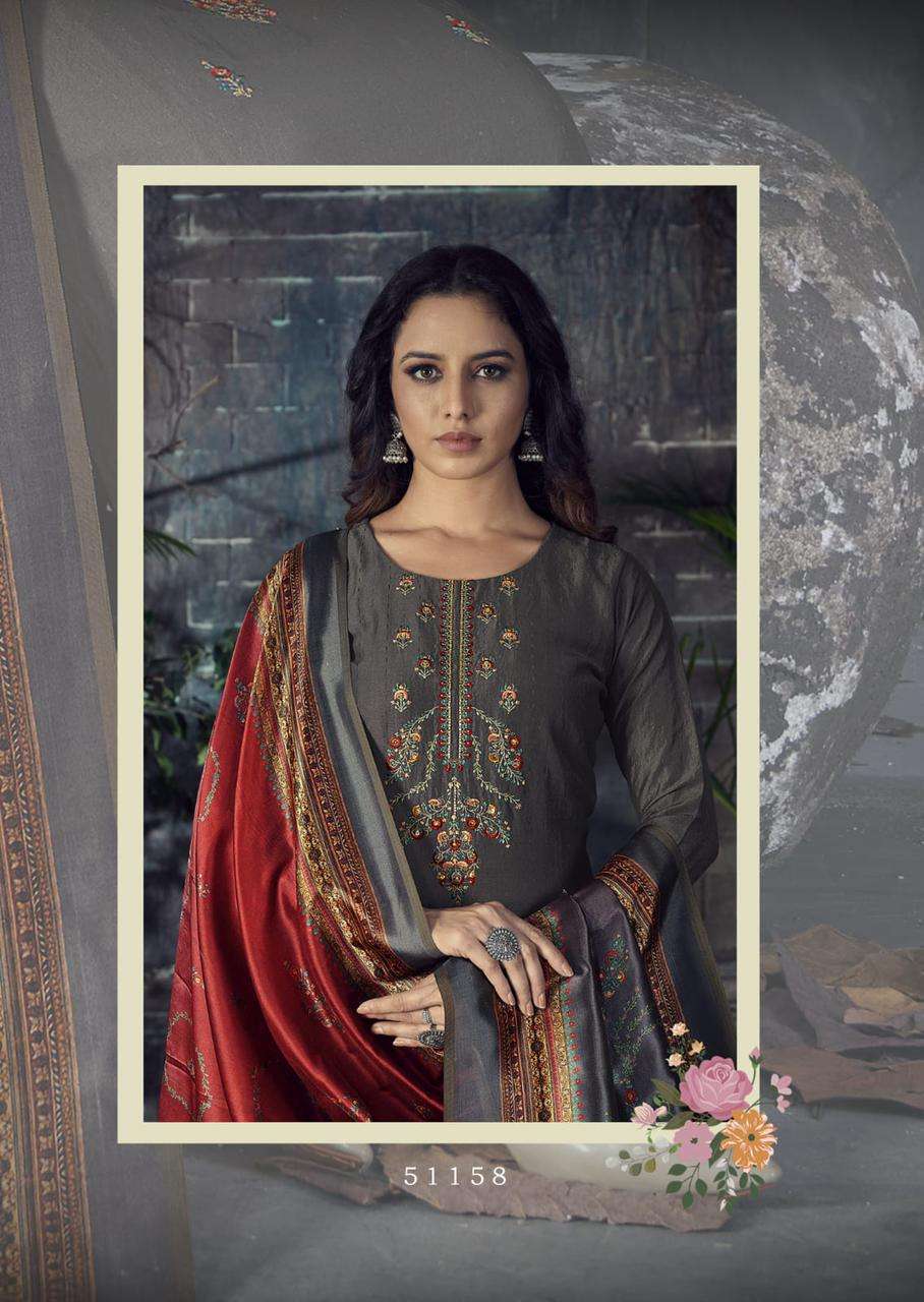 krishriyaa purity vol 10 series 51151-51156 chinon silk dobby suit 