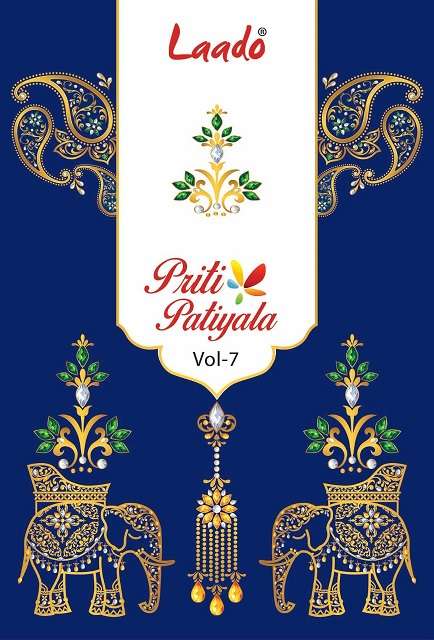 laado priiti vol 7 series 7001-7010 pure cotton suit