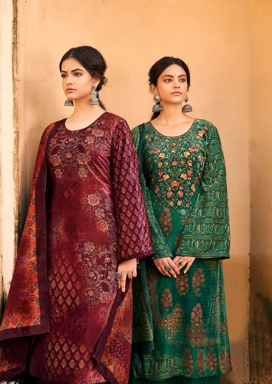 levisha surbhi series 1001-1006 pure 9000 velvet suit