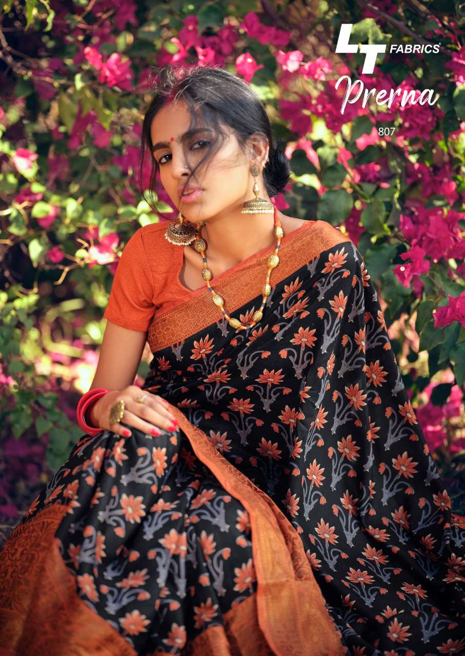 LT FABRICS DESIGNER COTTON SILK SAREE