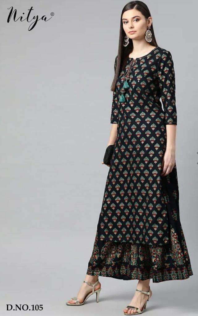 LT NITYA 105 KURTI WITH PALAZZO COMBO SET