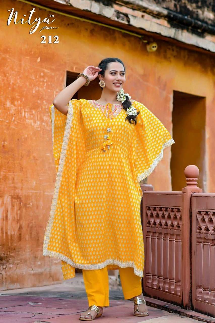 lt nitya d no 212 gracious cotton kaftans bottom sets 