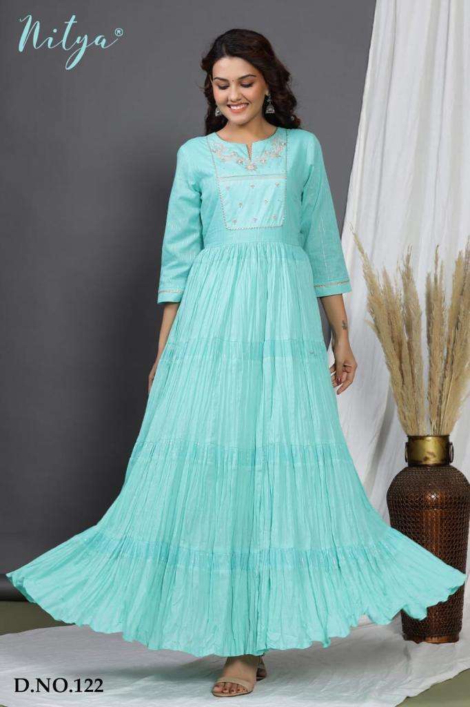 LT NITYA DESIGN 122 FLAIR GOWN PATTERN COMBO SET