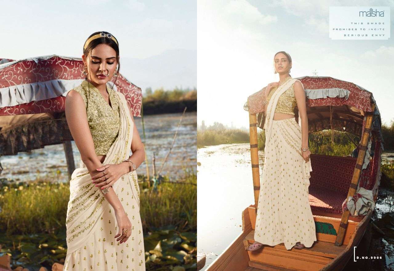 maisha veronica design 9906 viscose net with inner shantoon dresses