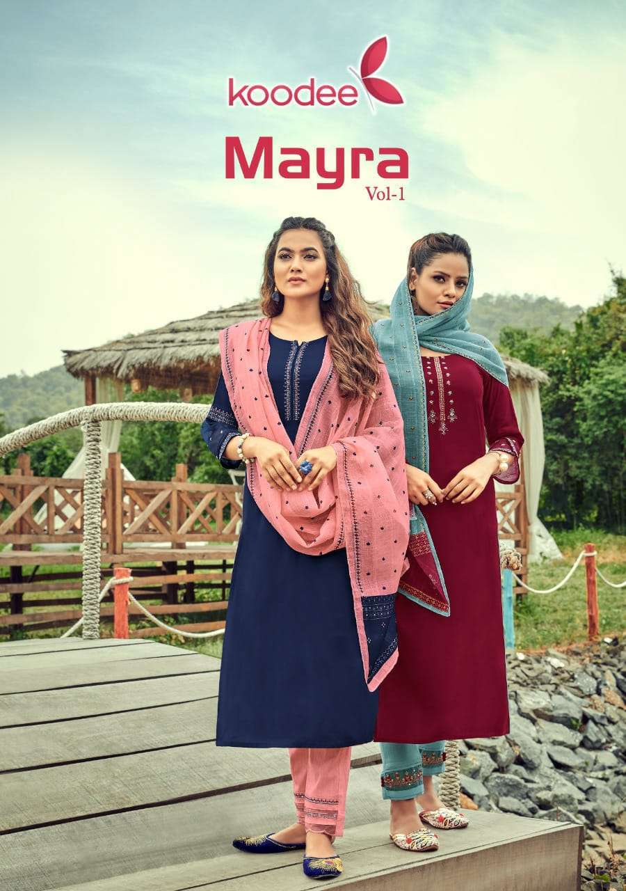 MAYRA VOL 1 BY KOODEE RAYON READYMADE WORK SALWAR KAMEEZ