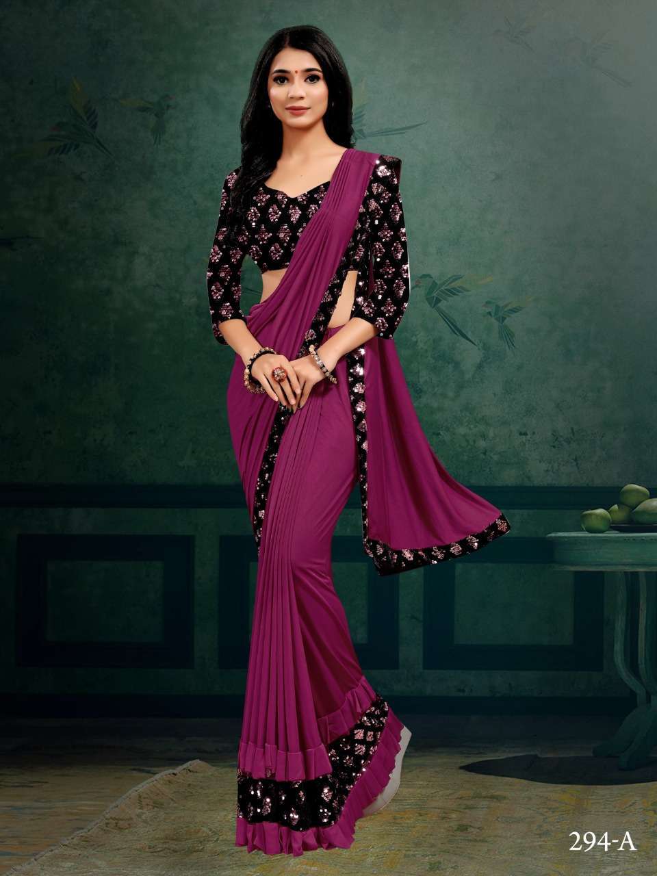 MEHAK SAREE 294 SERIES IMPORTED LYCRA SIMPLE SHOBER SAREES COLLECTION