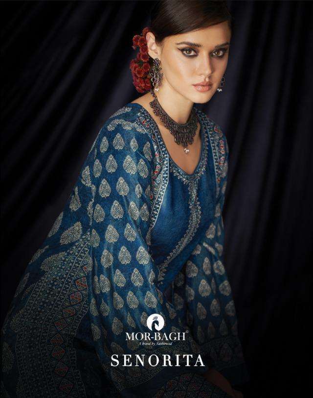 mor bagh senorita series 8404-8411 Velvet digital print suit