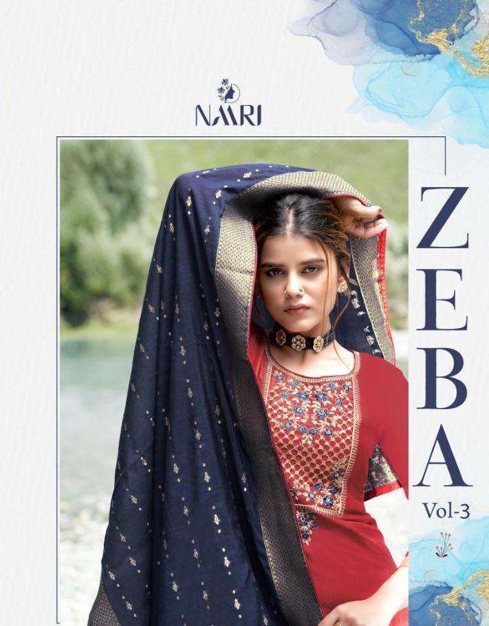 naari zeba vol 3 series 2601-2606 Parampara silk suit
