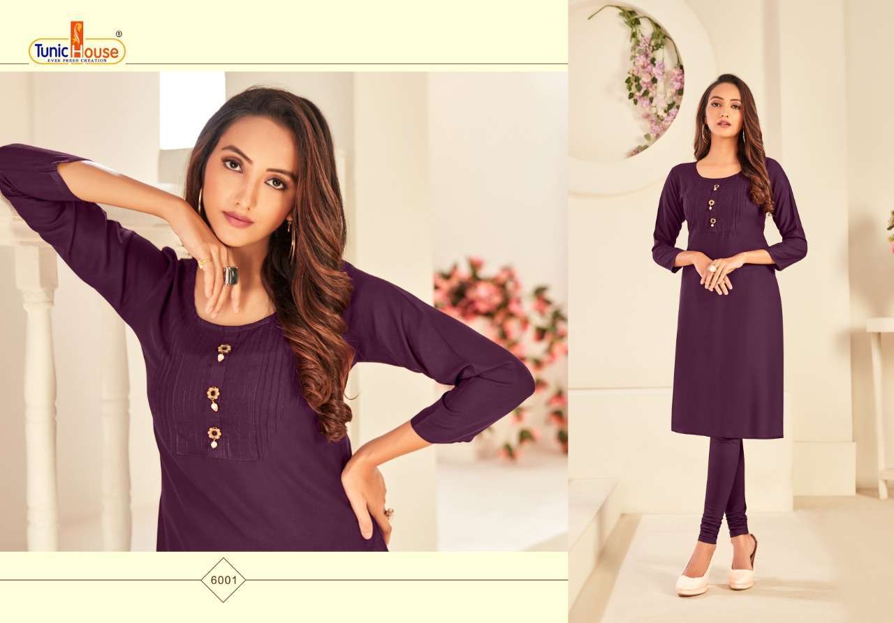 NICE GIRL BY TUNIC HOUSE DESIGNER RAYON KURTI SUPPLIER
