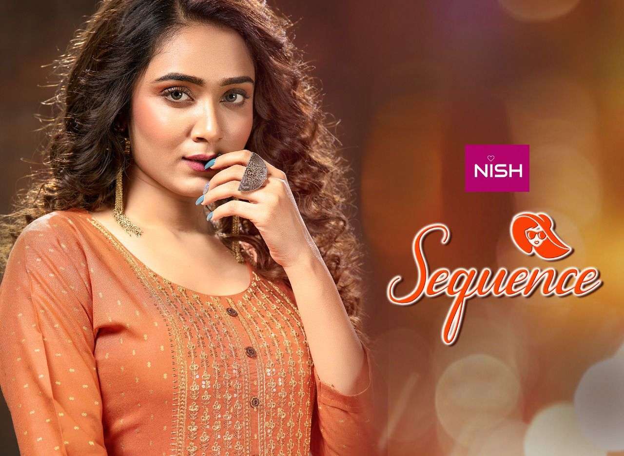 nish sequence series 101-108 rayon heavy dobby kurti 