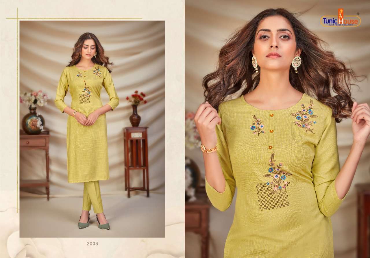 NORJA-3 BY TUNIC HOUSE HAND WORK DESIGNER KURTI WHOLESALER