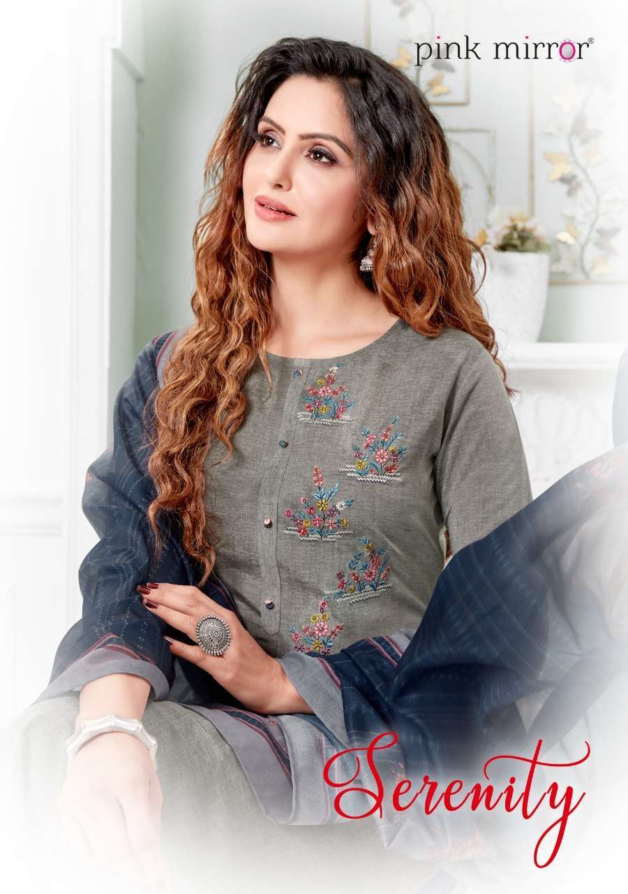 pink mirror serenity series 1001-1006 Viscose Silk Liva suit