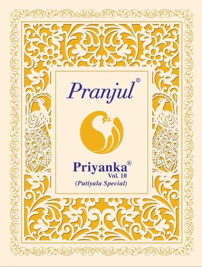 pranjul priyanka vol 10 series 1001-1056 cotton readymade suit 