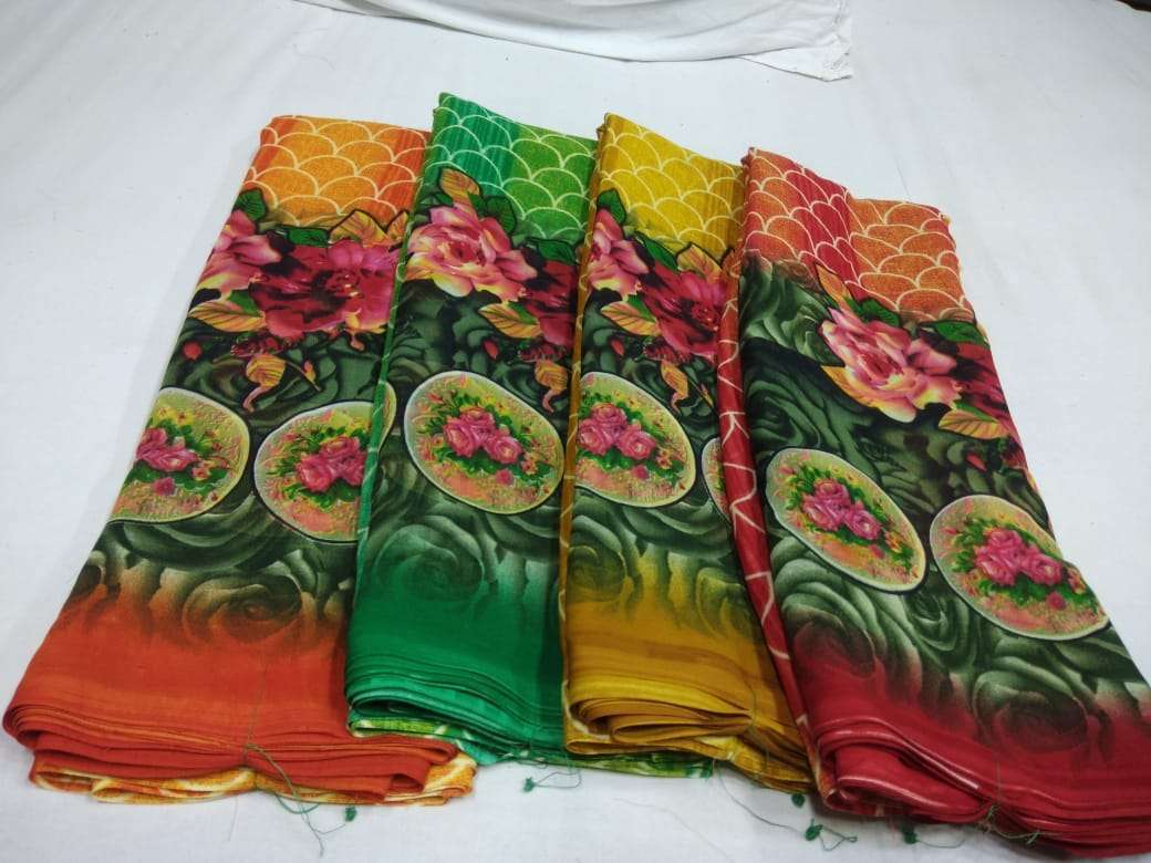 PRINTED POONAM SARIS SEMI 60 GRAM CASUAL WEAR PRINTED SAREES
