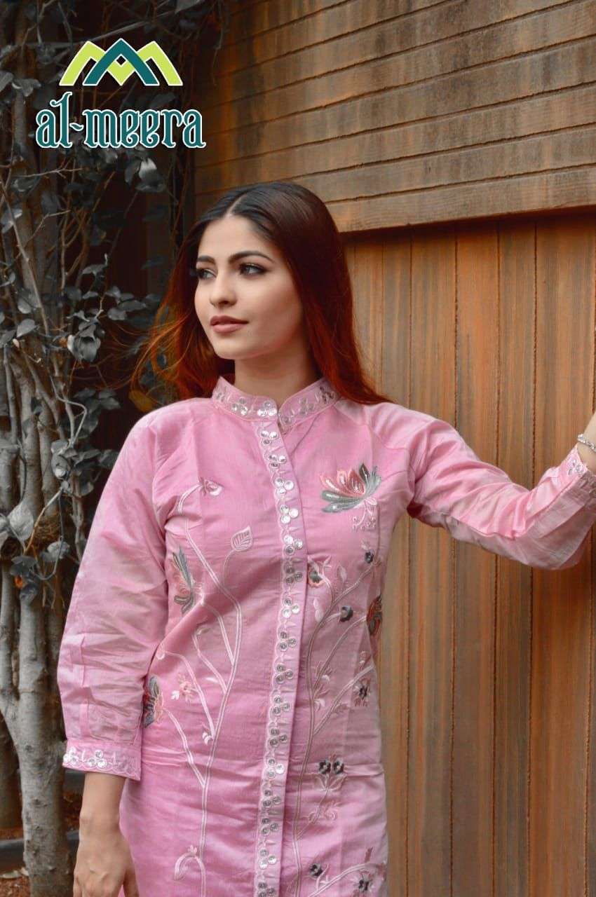 queen studio al-meera 1132 georgette tunic with classy handwork 