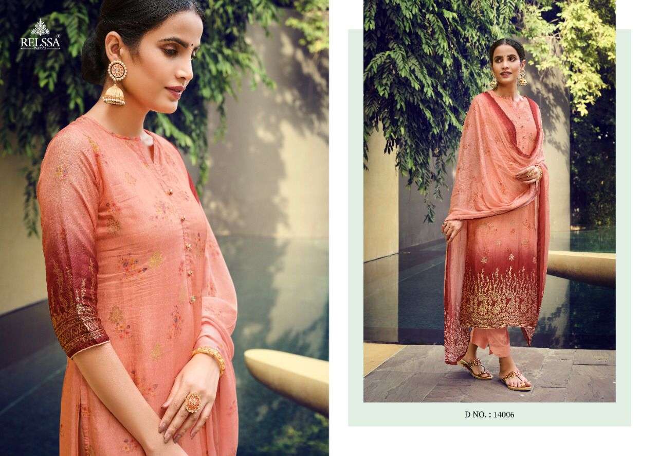 relssa farbics kavya vol 2 series 14001-14006 tansui jacquard suit 
