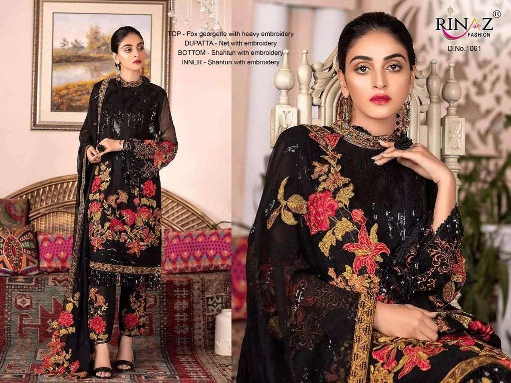 RINAZ FASHION 1061 DESIGNER FAUX GEORGETTE SUIT 