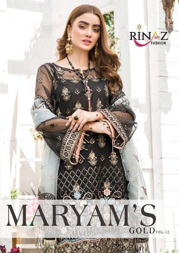 RINAZ MARYAMS GOLD VOL 12 GEORGETTE EXCLUSIVE WORK PAKISTANI SUITS