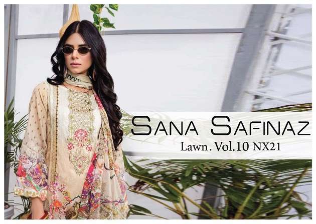 sana safinaz lawn vol 10 nx21 series 11-14 lawn printed suit