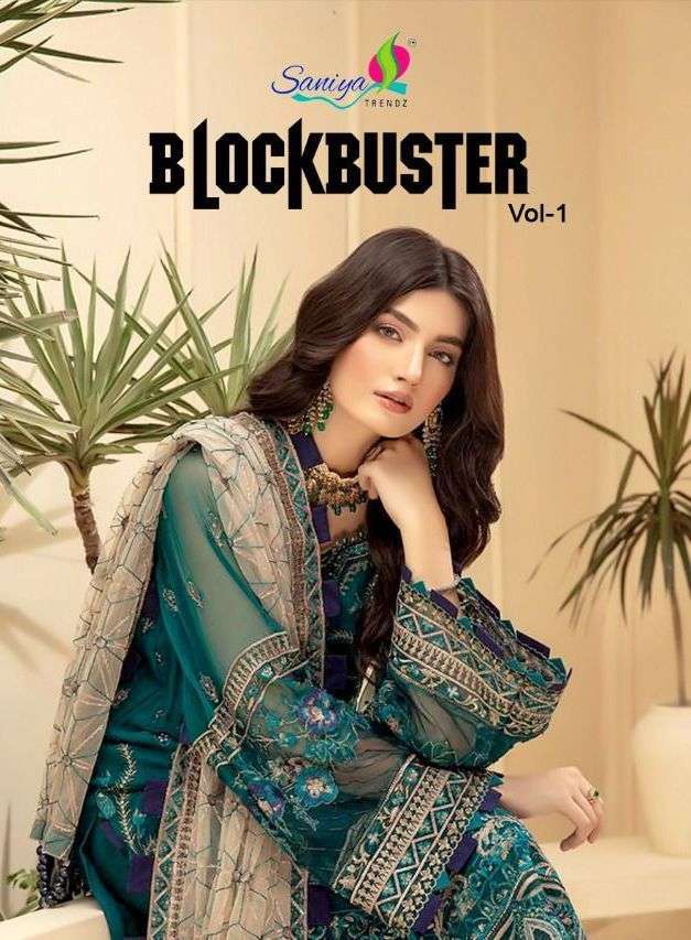 saniya trendz blockbuster vol 1 series 1008-1012 faux georgette suit 