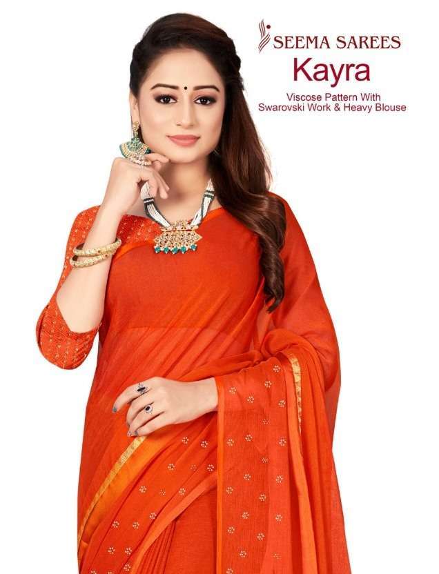 seema sarees kayra series 101-108 viscose chiffon saree