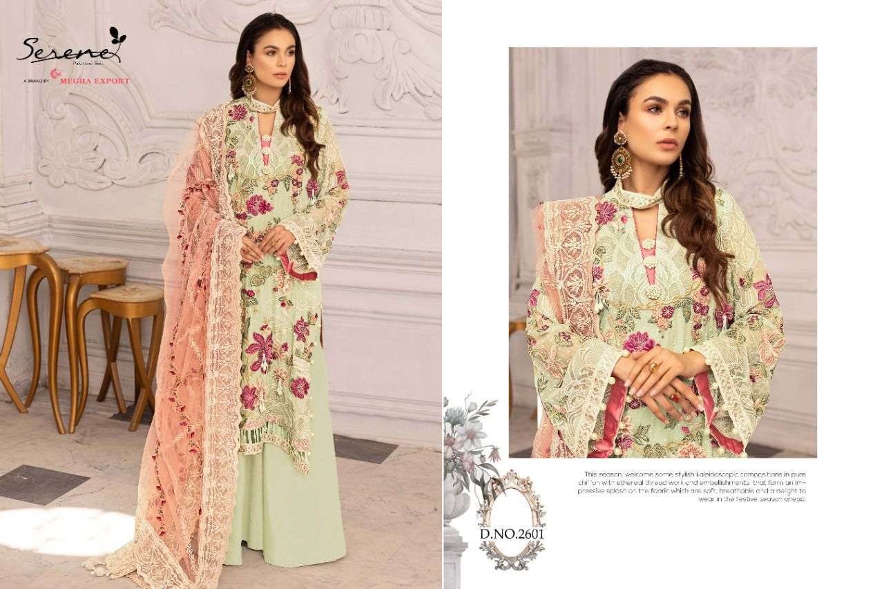 SERENE DNO- 2601 DESIGNER FAUX GEORGETTE SUIT 