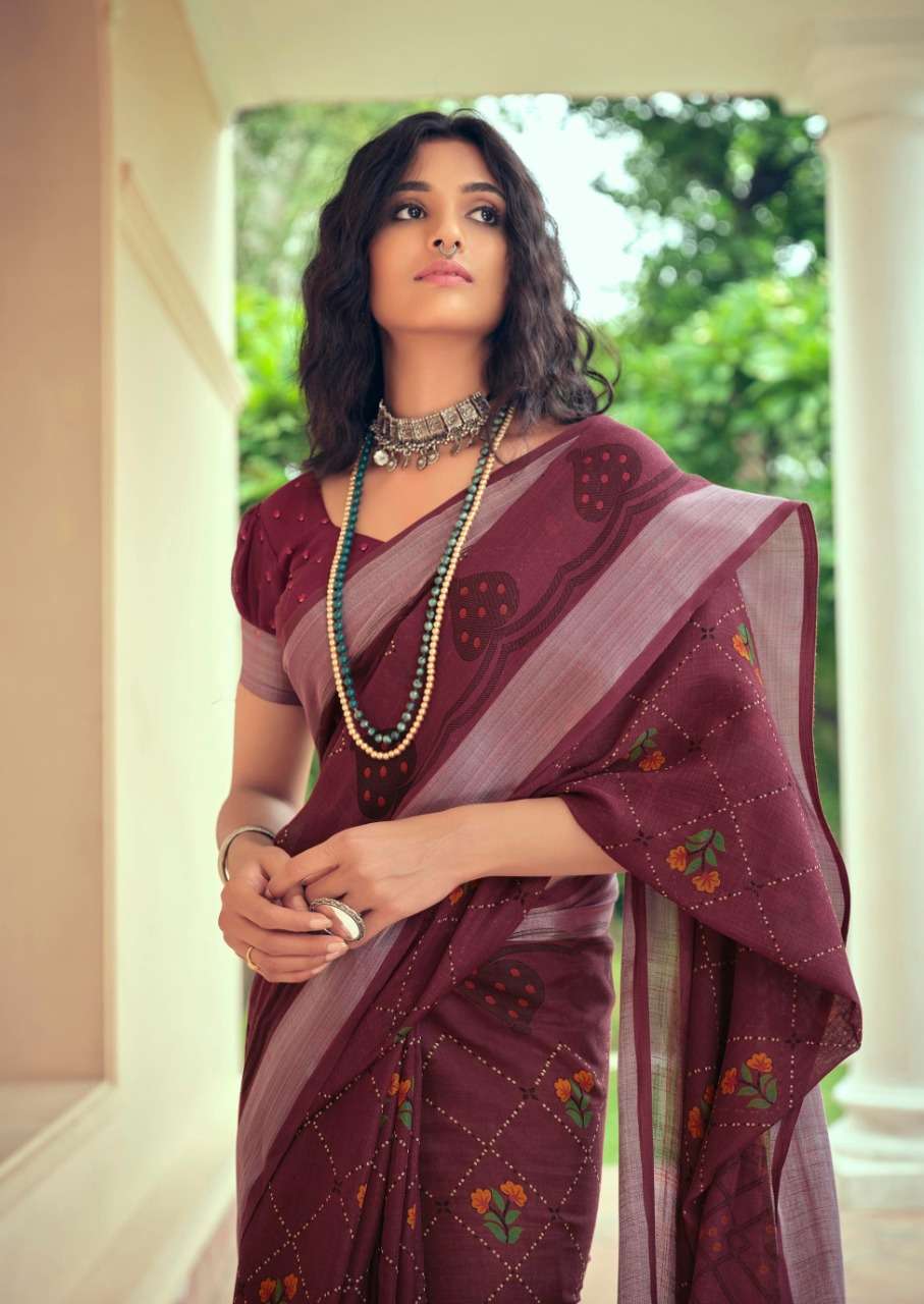 shangrila creation madhuri series 5581-5592 soft linen saree